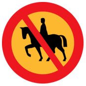ryanlerch No horse riding sign