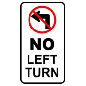 Leomarc sign no left turn