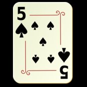 nicubunu Ornamental deck 5 of spades