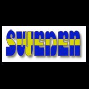 mystica Swedish flag in the word Sweden