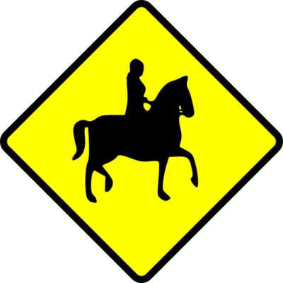 Leomarc caution horse rider