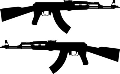 radioflyer AK 47 Rifle silhouette