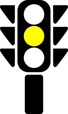 traffic semaphore silhouette yellow