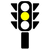 traffic semaphore silhouette yellow