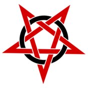 mathafix pentagramme rouge noir