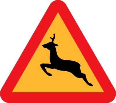ryanlerch Warning Deer Roadsign