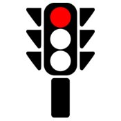 traffic semaphore silhouette red