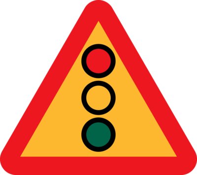 ryanlerch Traffic lights ahead sign