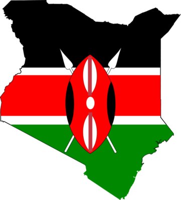 Kenya flag map