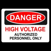 Rfc1394 Danger   High Voltage Authorized Personnel Only