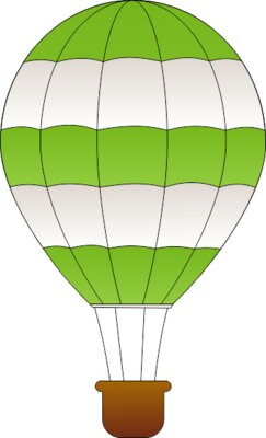 maidis Horizontal Striped Hot Air Balloons 2