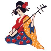 johnny automatic geisha playing shamisen