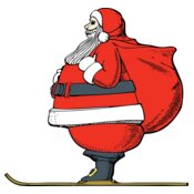 johnny automatic Skiing Santa