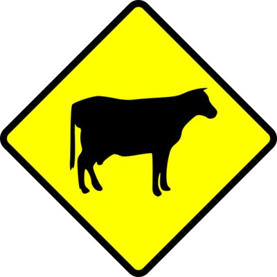 Leomarc caution cows crossing