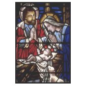 stained glass holy family