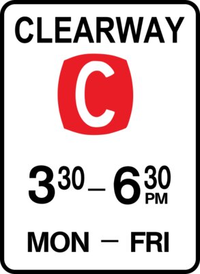 Leomarc sign clearway 2