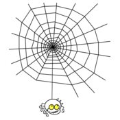 ryanlerch ragno the spider with a simple web