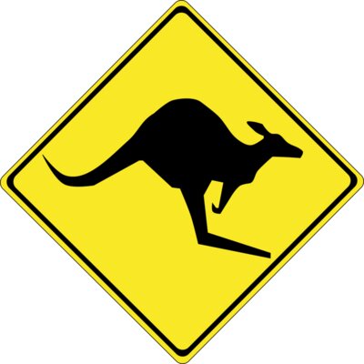 Roadsign Kangaroos