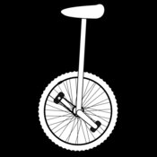 unicycle line art