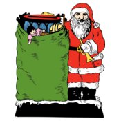 johnny automatic santa and his bag