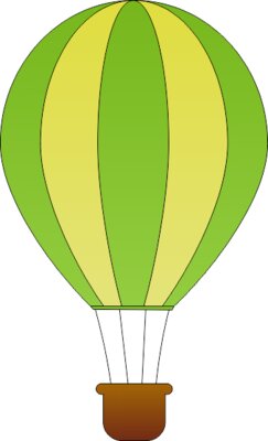maidis Vertical Striped Hot Air Balloons 1