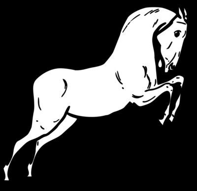 warszawianka Jumping horse outline