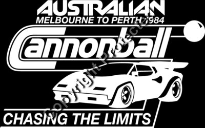 Cannonball shirt logo (white)