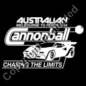 Cannonball shirt logo (white)