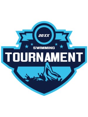Swimming Tournament logo template
