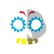 Elements Skull logo template 06