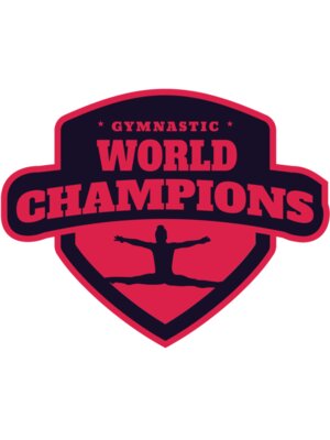 Gymnastic World Champions logo template