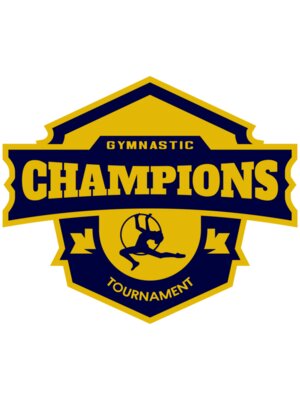 Champions Gymnastic Tournament logo template