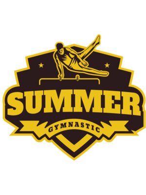 Summer Gymnastic logo template